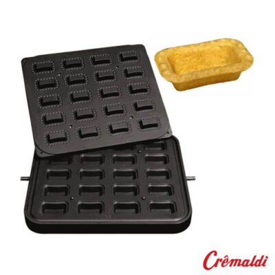 Placa profesional para 20 tartaletas rectangulares (65×42 mm)