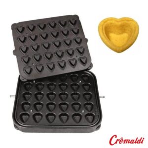 Placa profesional para 30 mini tartaletas con forma de corazón (51×46 mm)